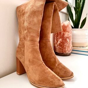 Tan Vegan Suede Women's Boots